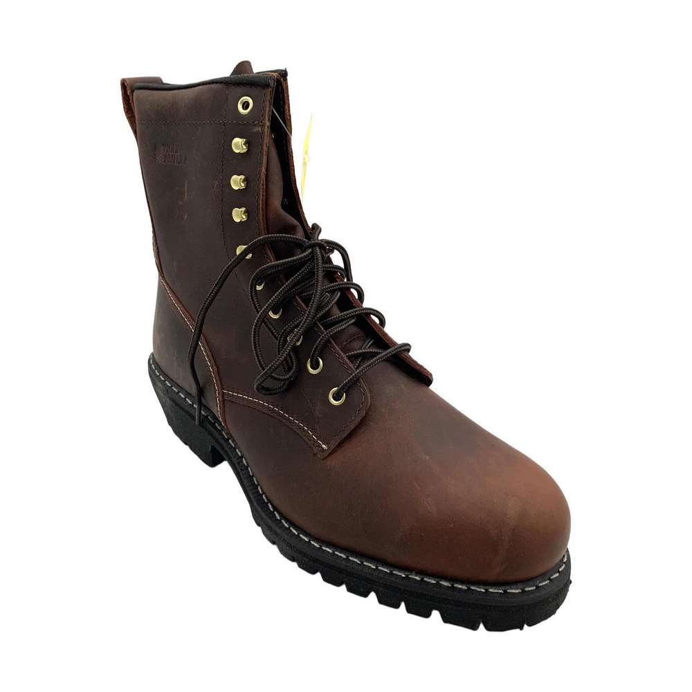 Work America Men's Steel Toe 8" Ankle Boots Redwood - Wide